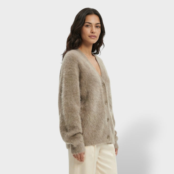 Cárdigan Oversize Cuello En V Botones