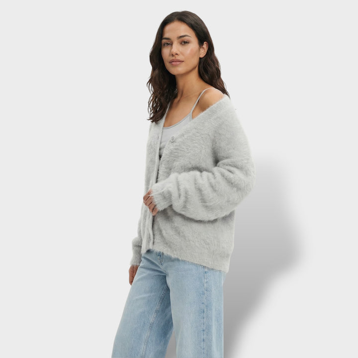 Cárdigan Oversize Cuello En V Botones