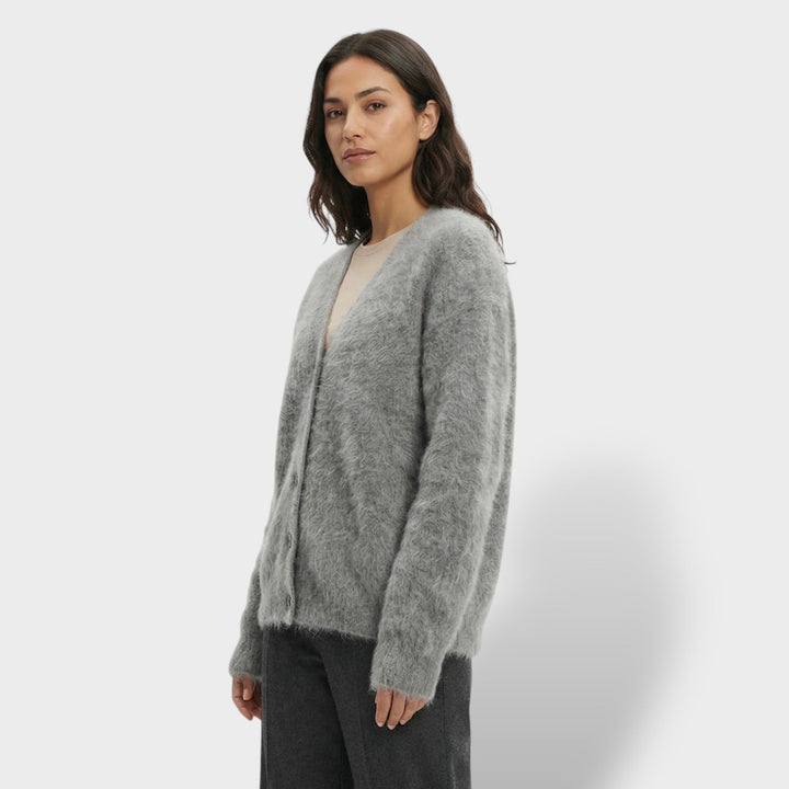 Cárdigan Oversize Cuello En V Botones