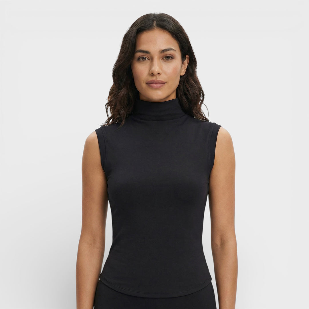 Top Ajustado Cuello Alto Mujer