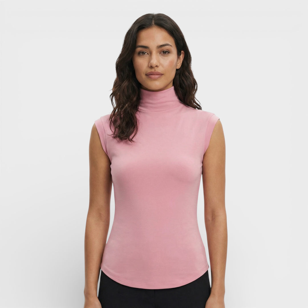 Top Ajustado Cuello Alto Mujer