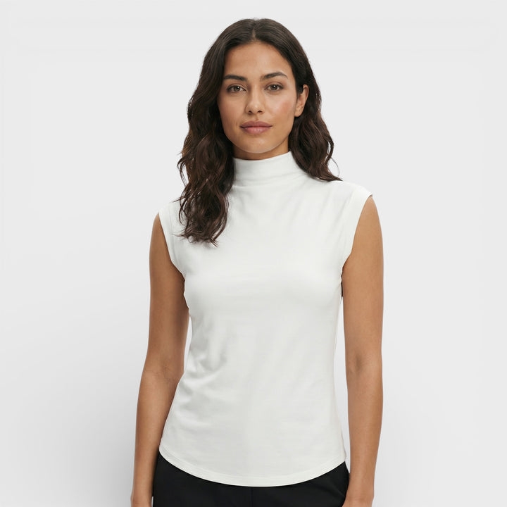 Top Ajustado Cuello Alto Mujer