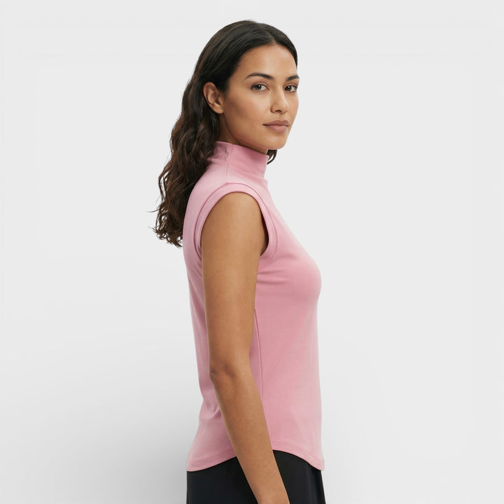 Top Ajustado Cuello Alto Mujer