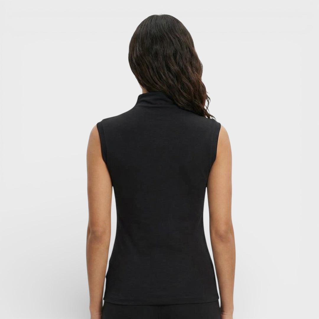 Top Ajustado Cuello Alto Mujer