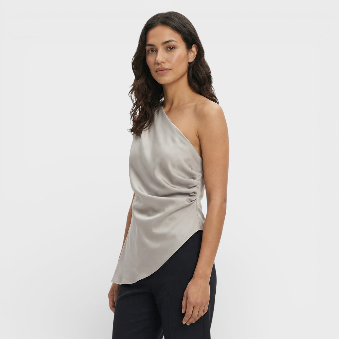 Top Asimétrico Hombros Descubiertos Mujer