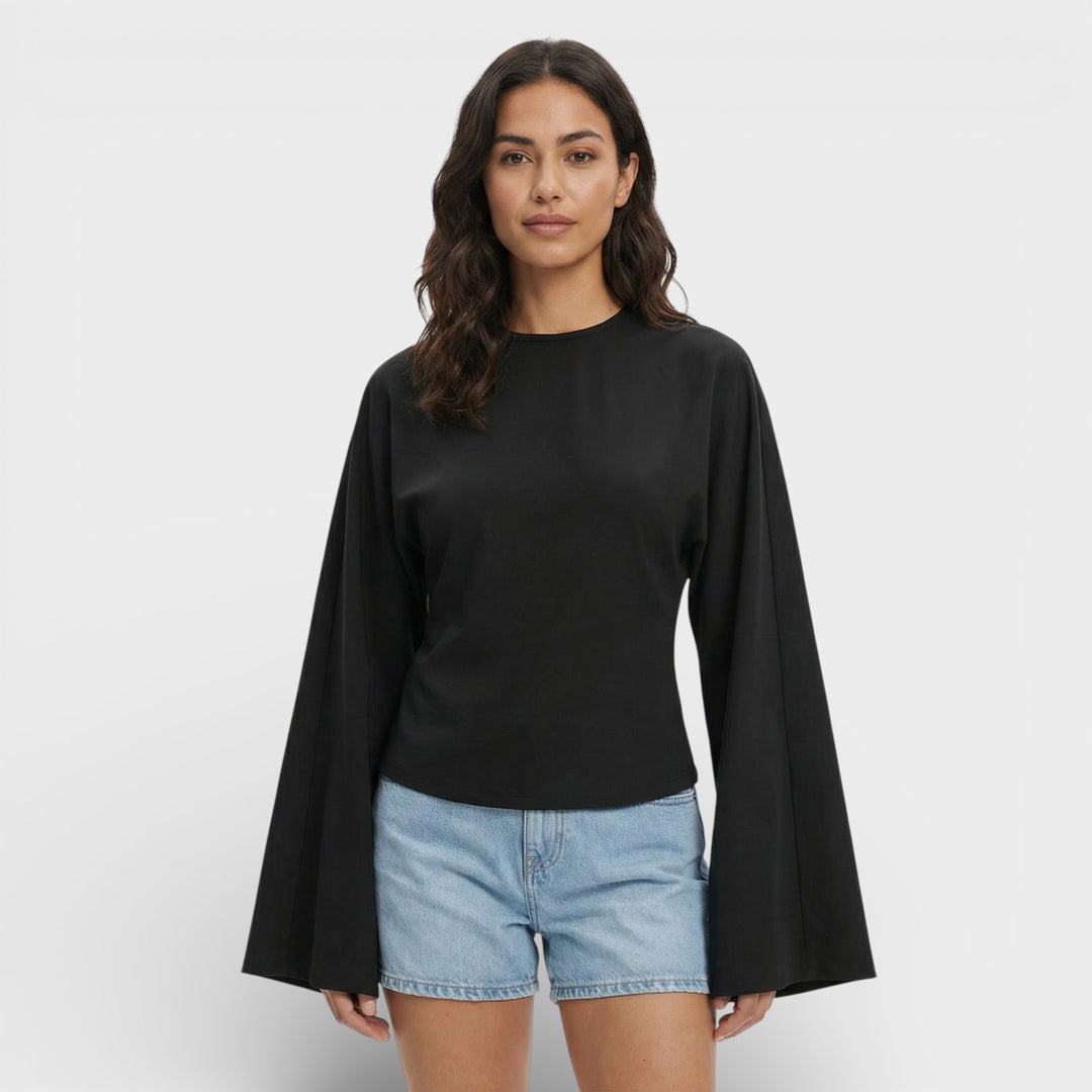 Top Ajustado Manga Larga Mujer