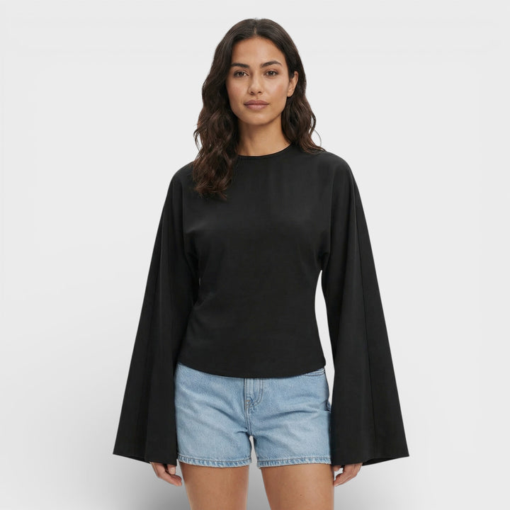 Top Ajustado Manga Larga Mujer