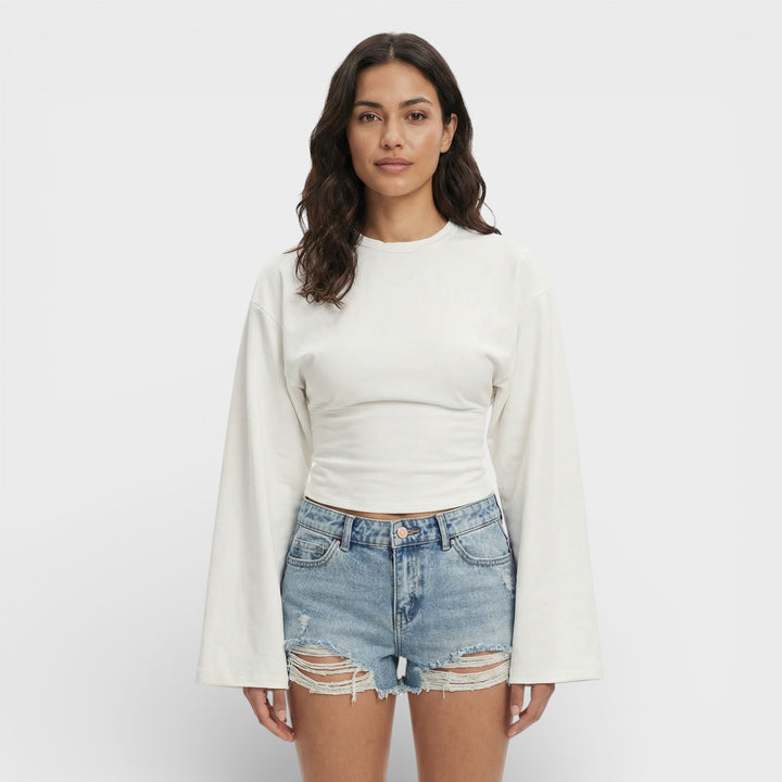 Top Ajustado Manga Larga Mujer