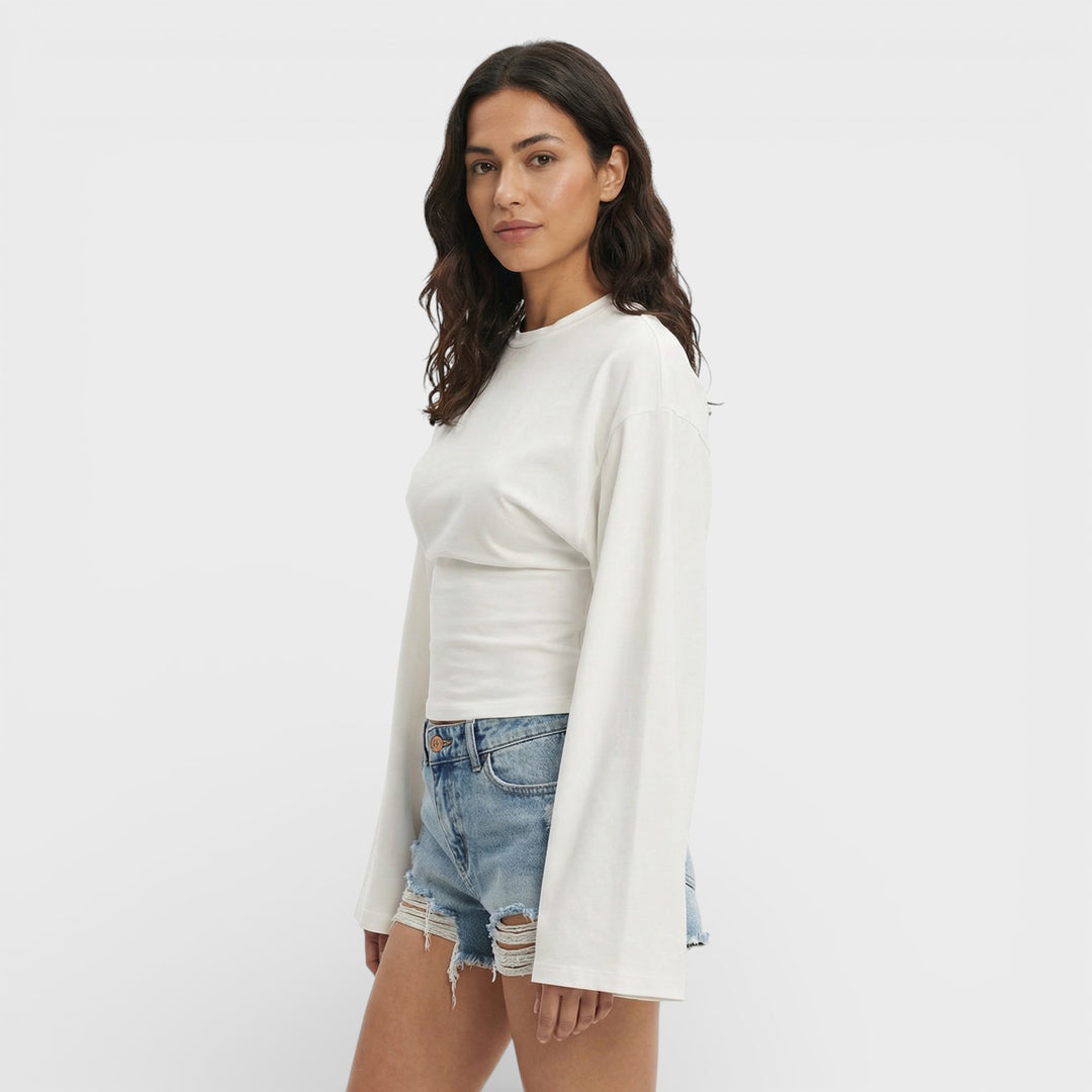 Top Ajustado Manga Larga Mujer