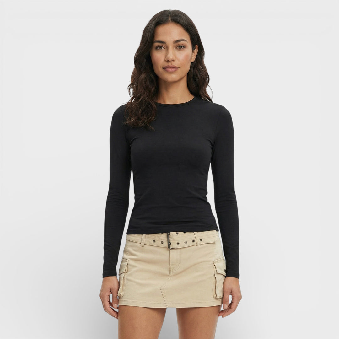 Camiseta Ajustada Manga Larga Mujer