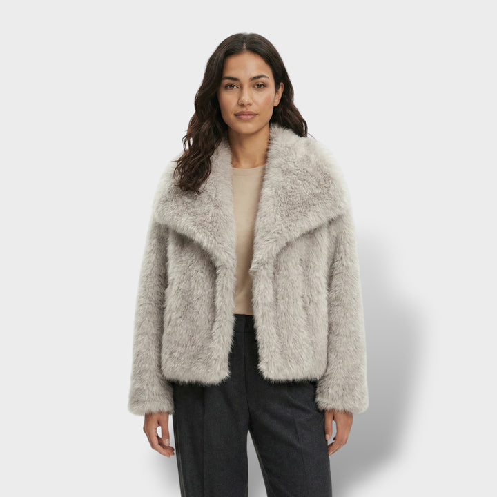 Chaqueta de Pelo Sintético de Lujo Mujer