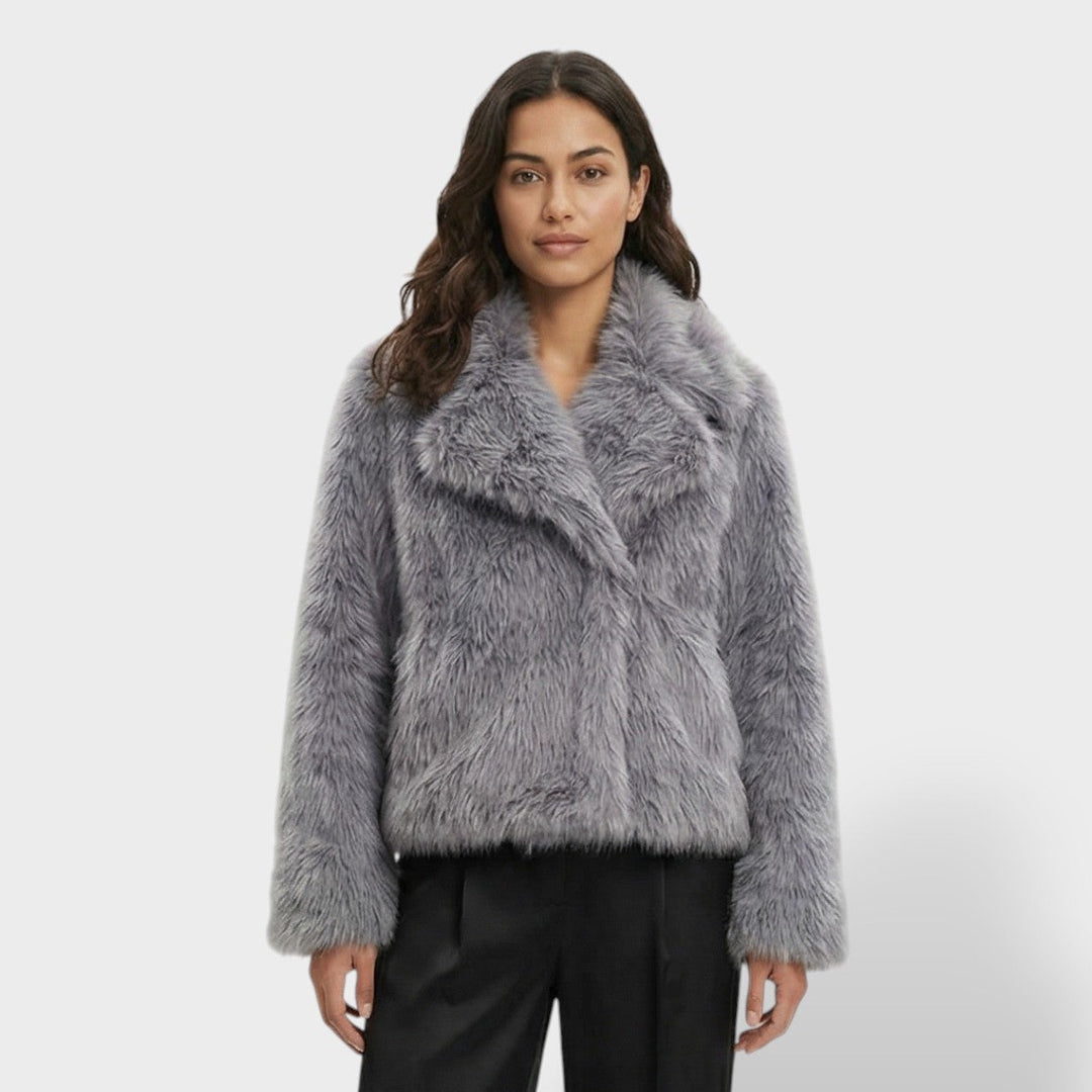 Chaqueta de Pelo Sintético de Lujo Mujer