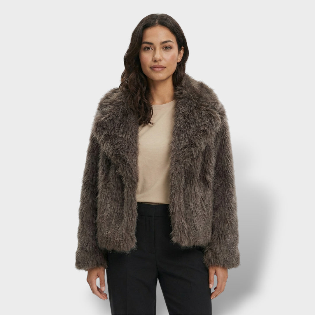 Chaqueta de Pelo Sintético de Lujo Mujer