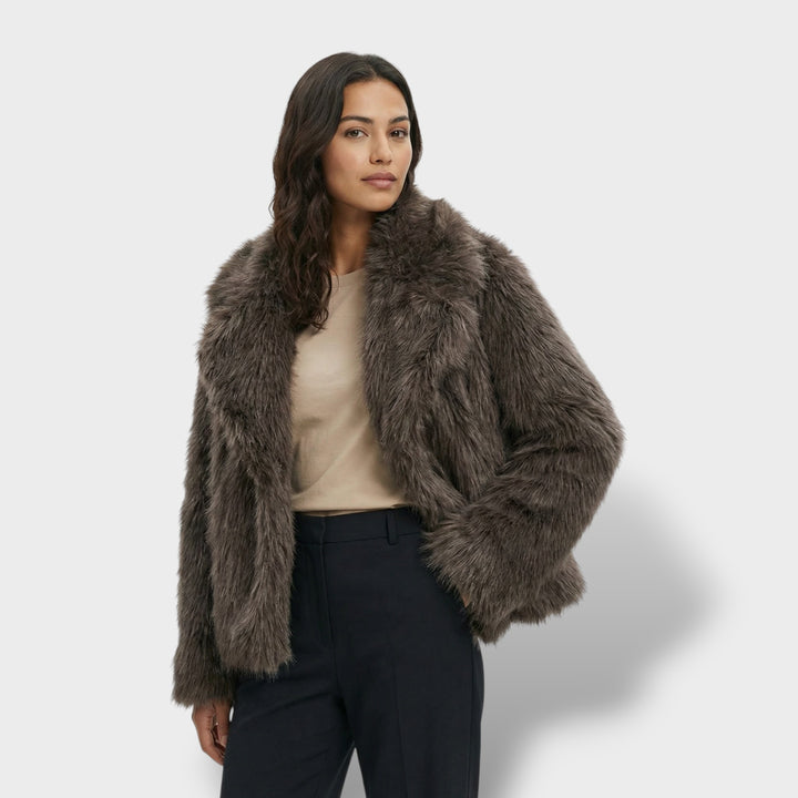 Chaqueta de Pelo Sintético de Lujo Mujer