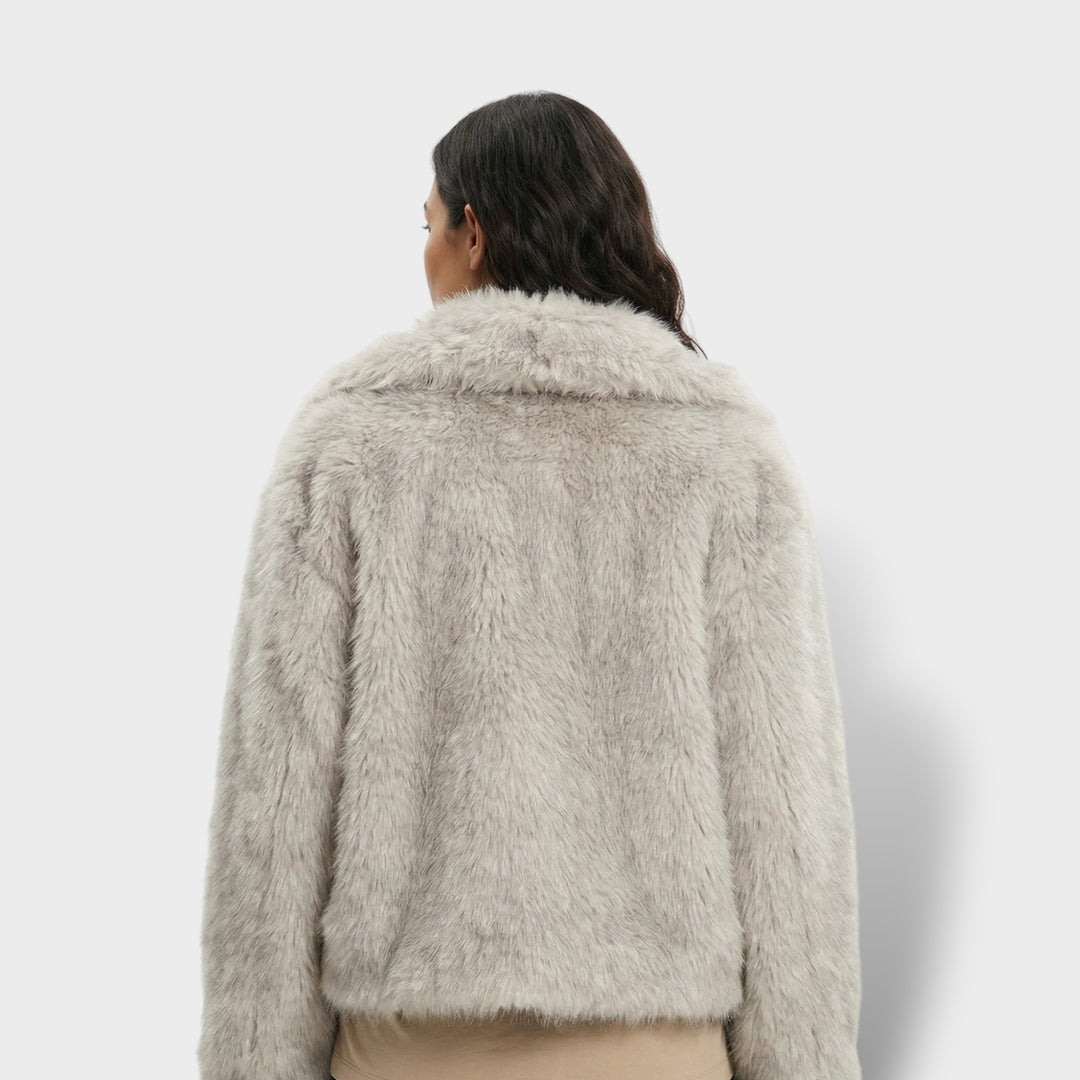 Chaqueta de Pelo Sintético de Lujo Mujer