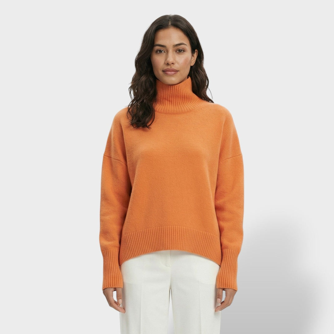 Suéter de Cuello Alto Elegante Mujer