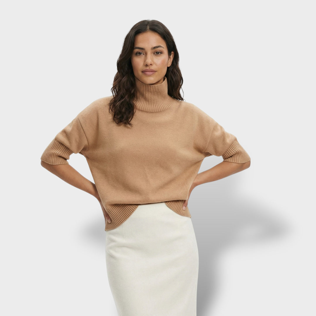 Suéter de Cuello Alto Elegante Mujer