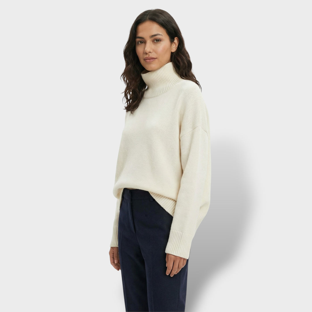 Suéter de Cuello Alto Elegante Mujer