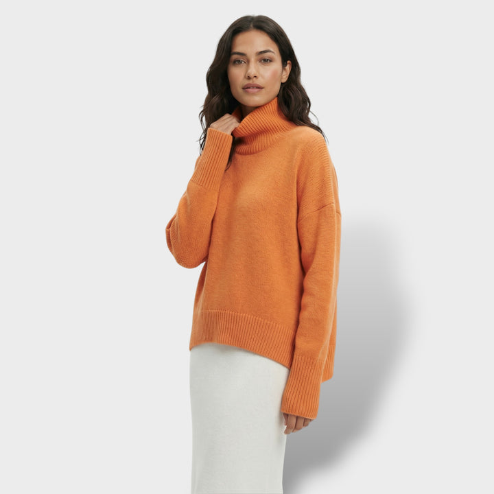 Suéter de Cuello Alto Elegante Mujer