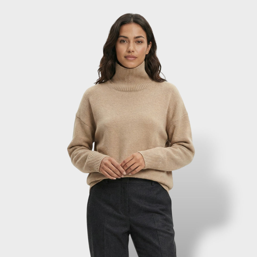 Suéter de Cuello Alto Elegante Mujer