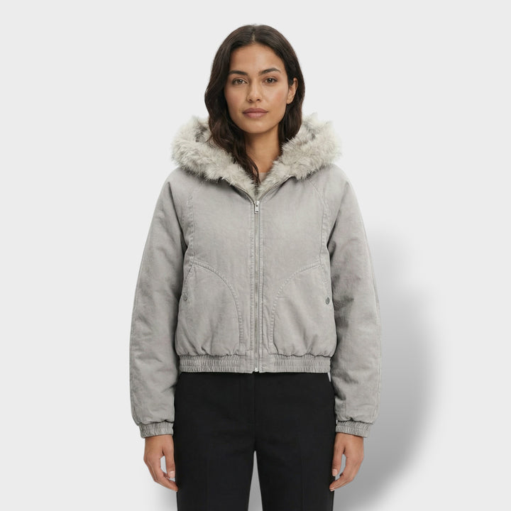 Abrigo de Invierno con Capucha Mujer