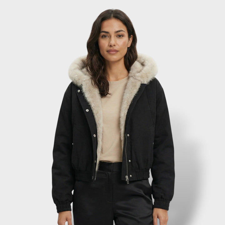 Abrigo de Invierno con Capucha Mujer