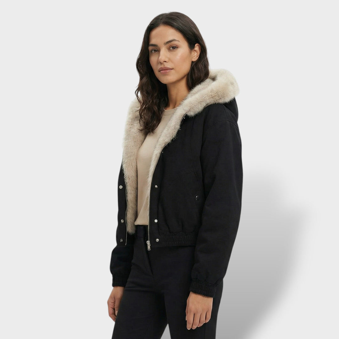 Abrigo de Invierno con Capucha Mujer