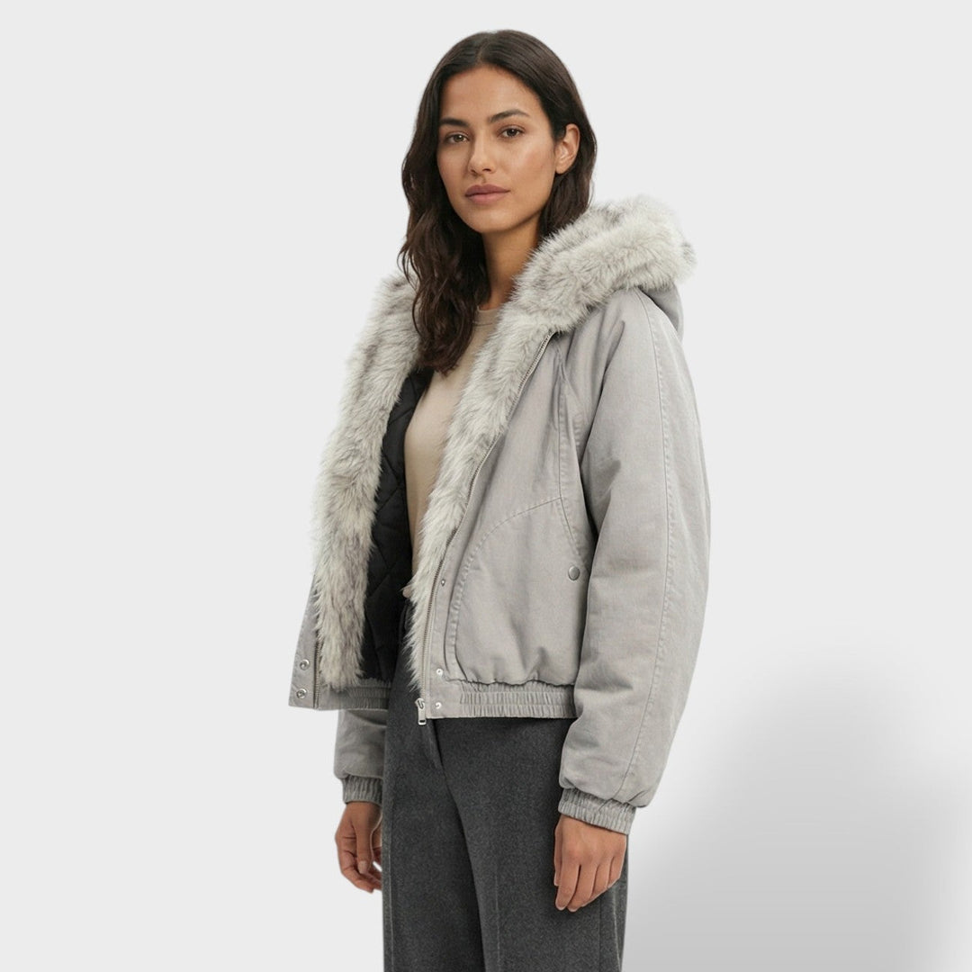 Abrigo de Invierno con Capucha Mujer