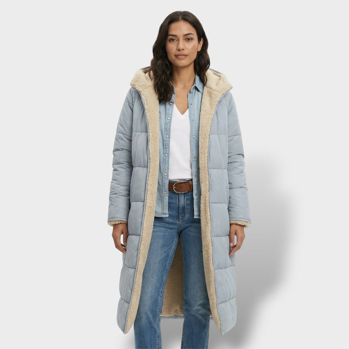 Abrigo Largo Acolchado Mujer Invierno