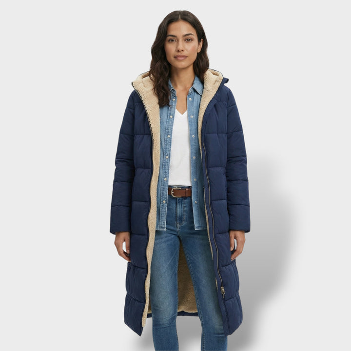 Abrigo Largo Acolchado Mujer Invierno