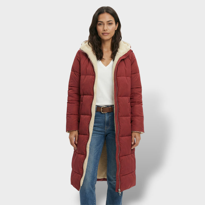 Abrigo Largo Acolchado Mujer Invierno