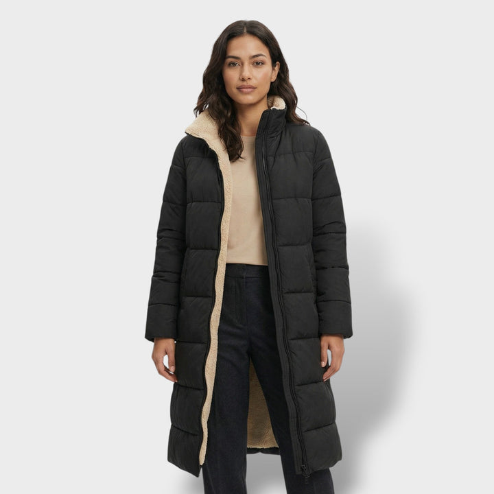 Abrigo Largo Acolchado Mujer Invierno