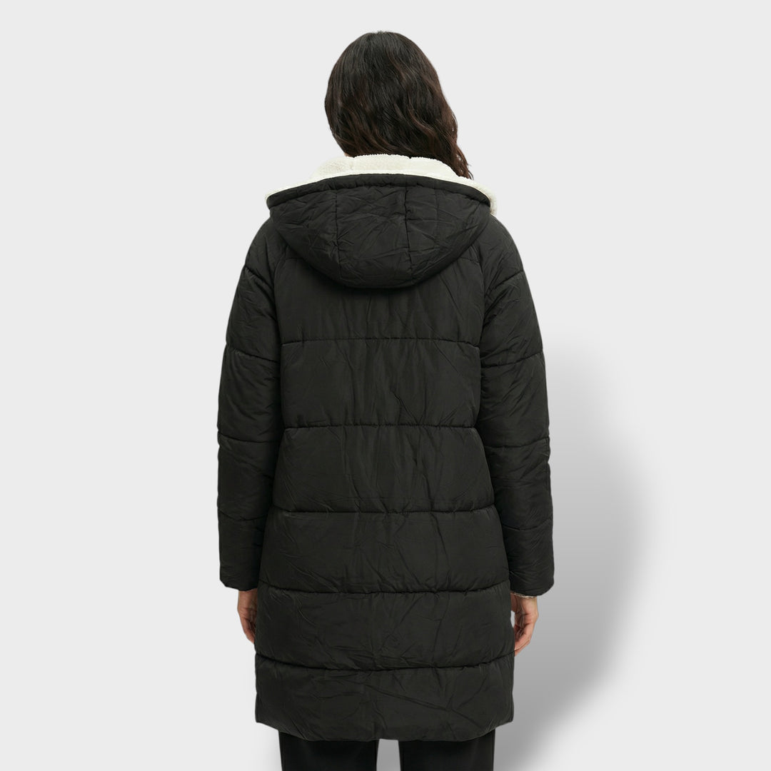 Abrigo Largo Acolchado Mujer Invierno