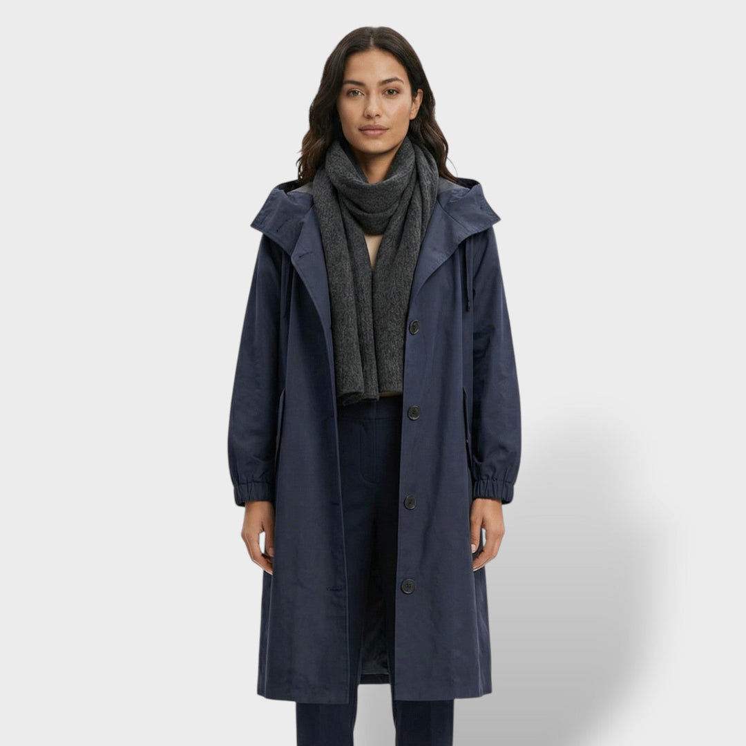 Gabardina Trench Impermeable Beige Mujer