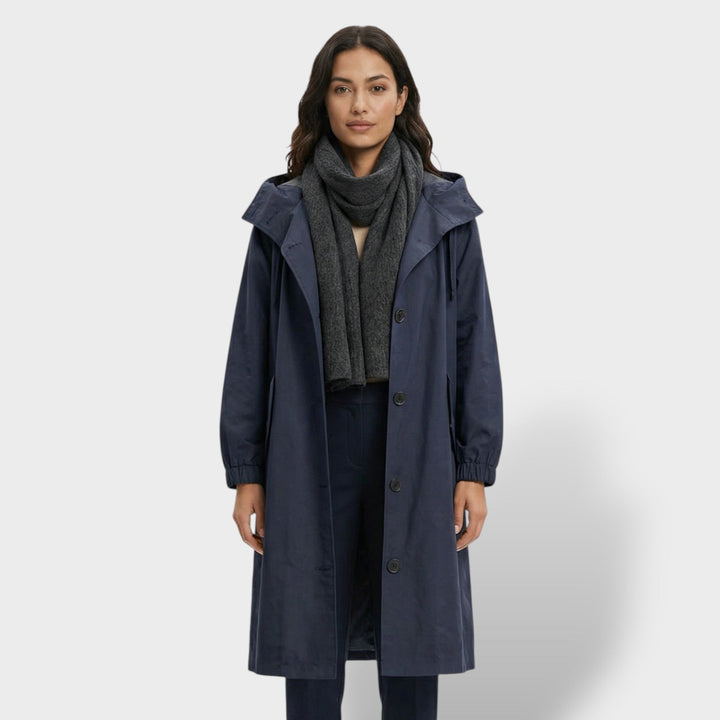 Gabardina Trench Impermeable Beige Mujer