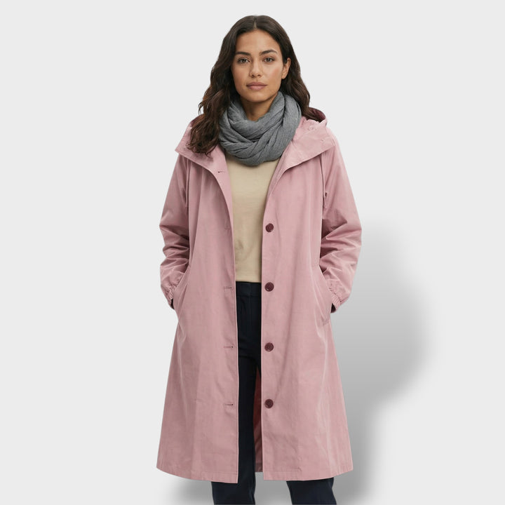 Gabardina Trench Impermeable Beige Mujer