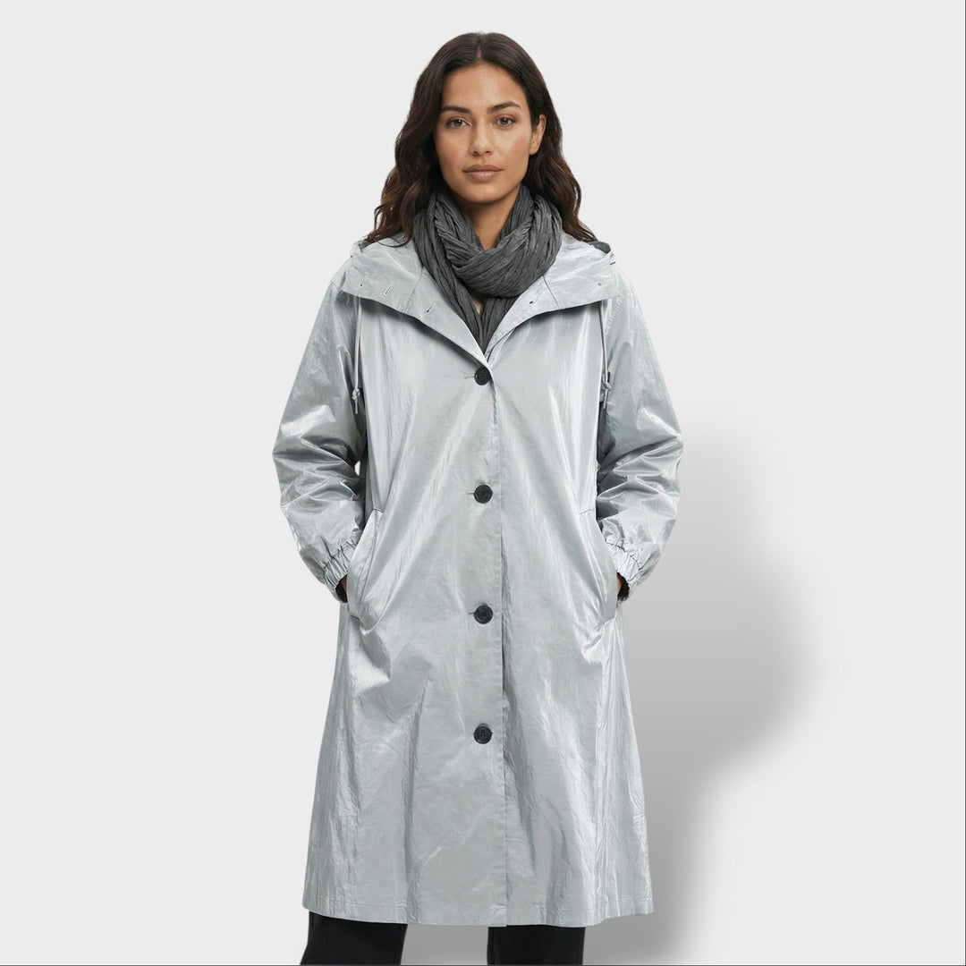 Gabardina Trench Impermeable Beige Mujer