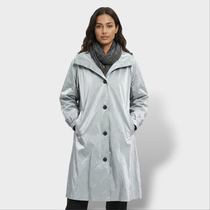 Gabardina Trench Impermeable Beige Mujer
