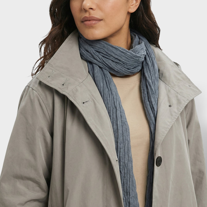 Gabardina Trench Impermeable Beige Mujer