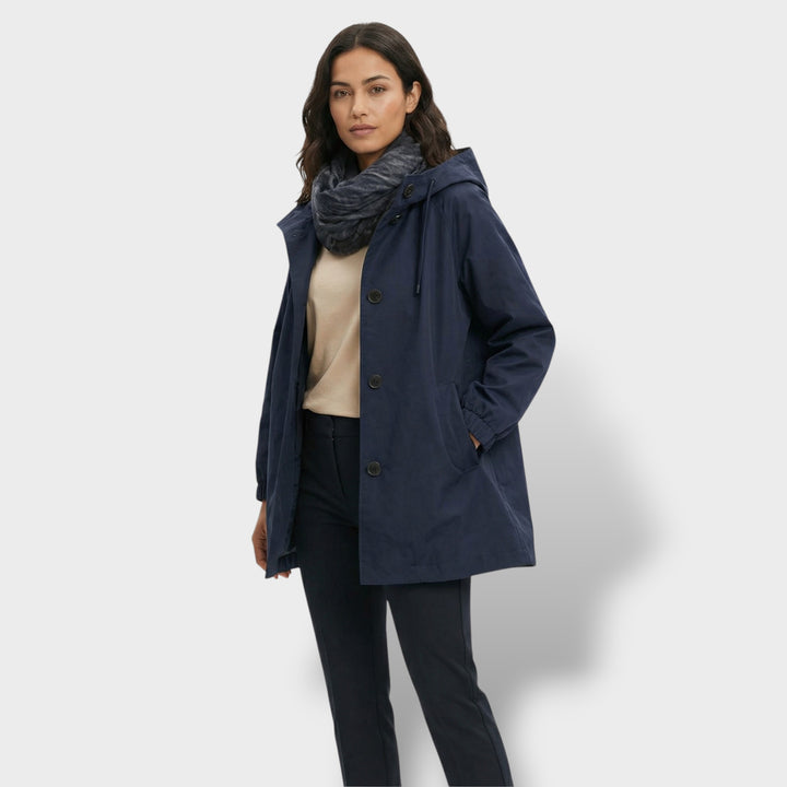 Gabardina Trench Impermeable Beige Mujer