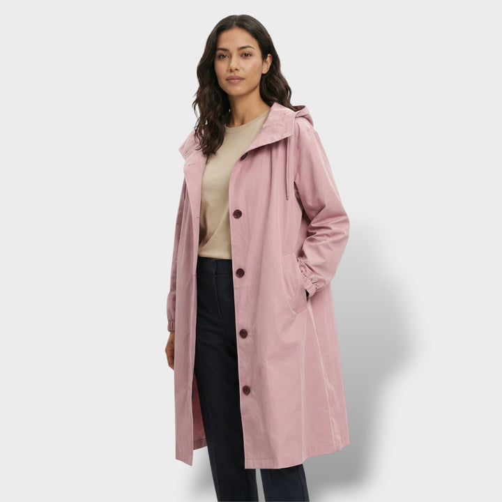 Gabardina Trench Impermeable Beige Mujer