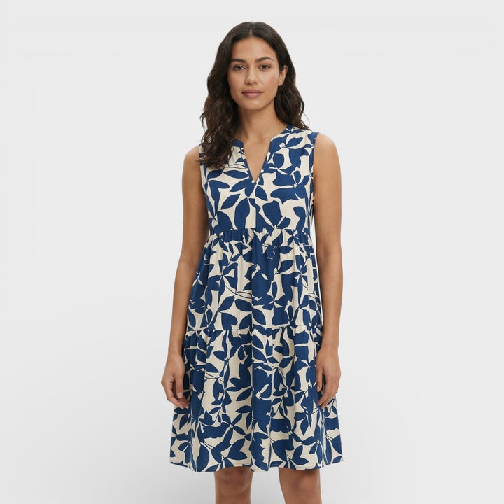 Vestido Estampado Escote Pico Mujer