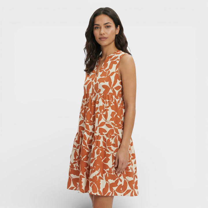 Vestido Estampado Escote Pico Mujer