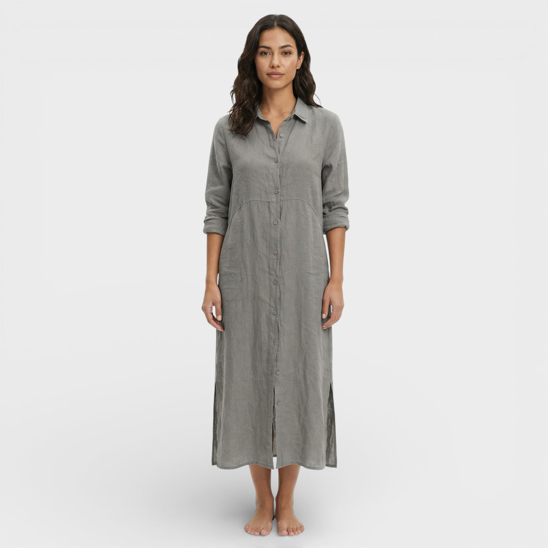 Vestido Maxi Camisero Holgado Mujer