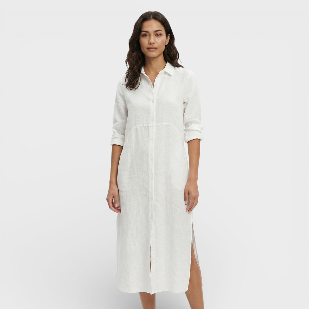 Vestido Maxi Camisero Holgado Mujer