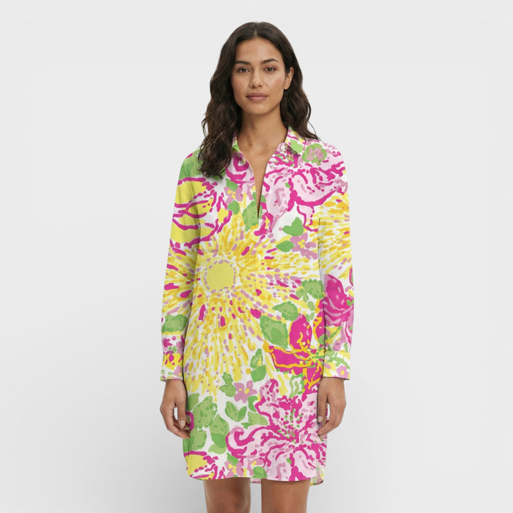 Vestido Camisero Largo Mujer Botones