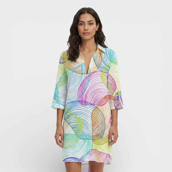 Vestido Camisero Largo Mujer Botones