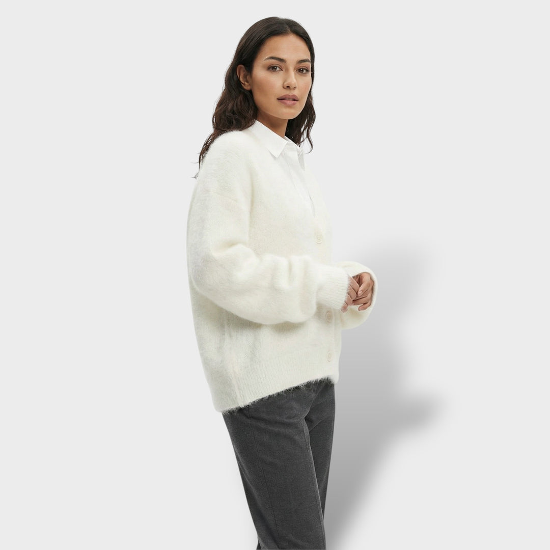 Cárdigan Oversize Cuello En V Botones