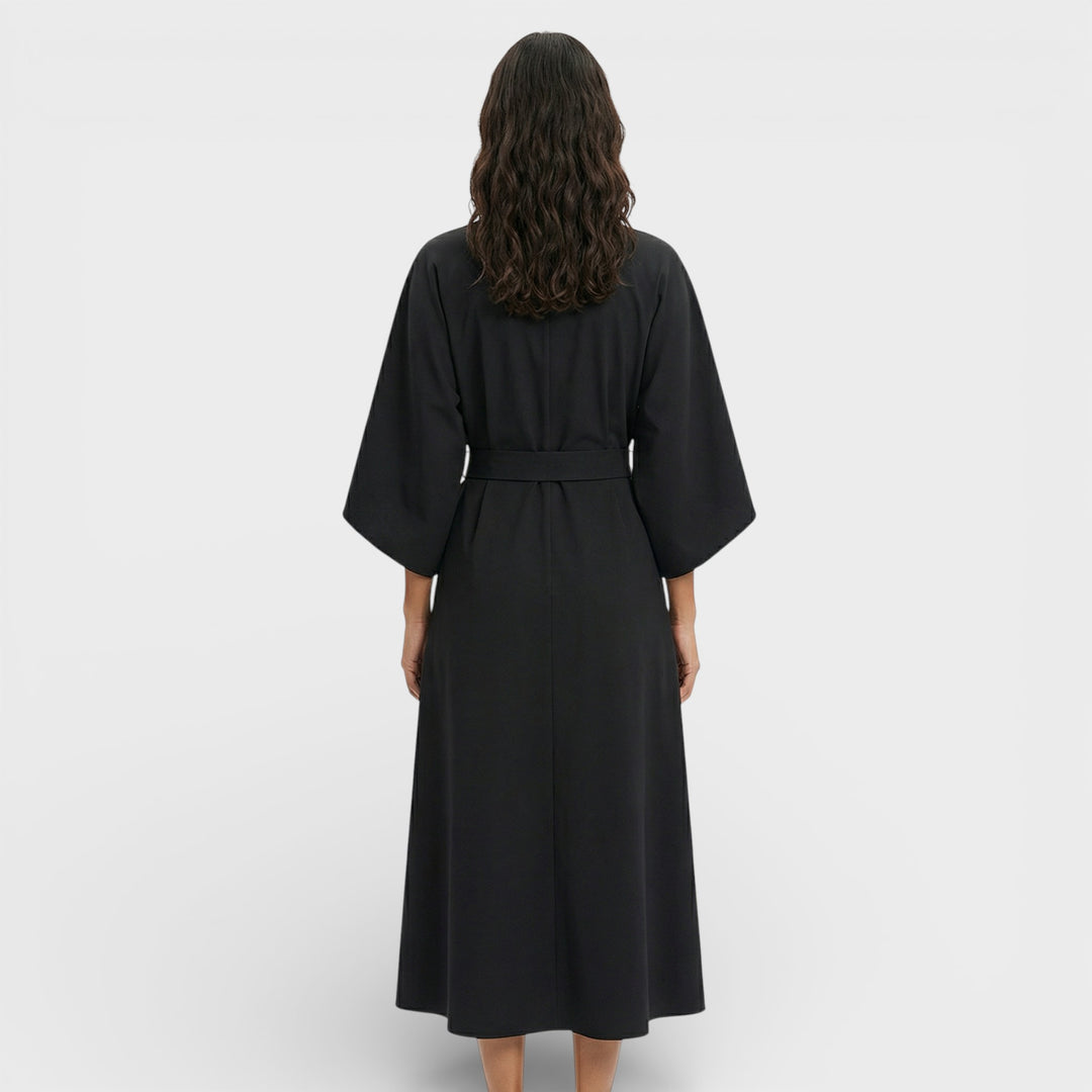 Vestido Elegante Mangas Farol