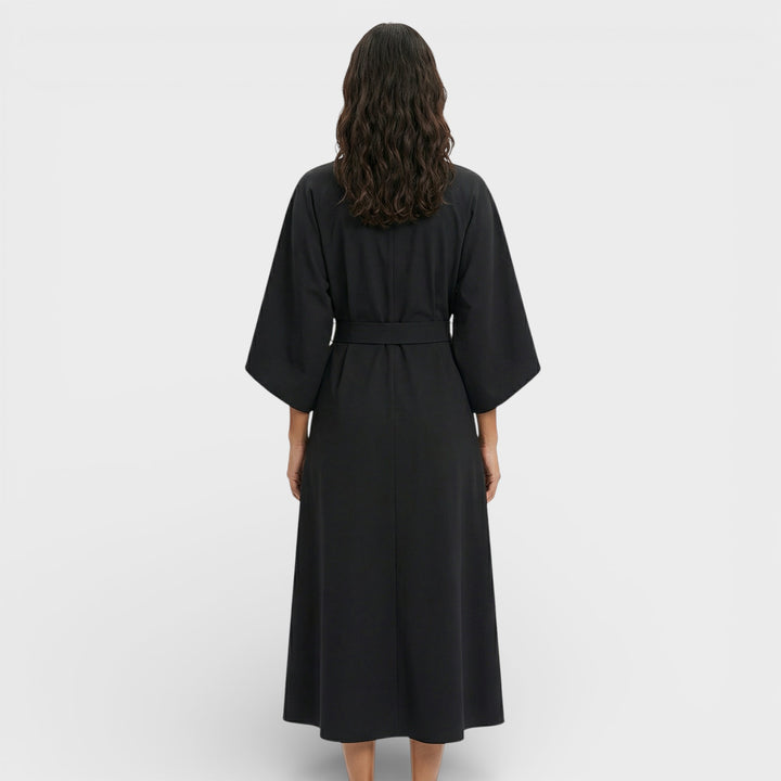 Vestido Elegante Mangas Farol